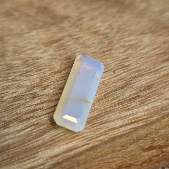 1.68ct Emerald Cut Faceted Australian Opal