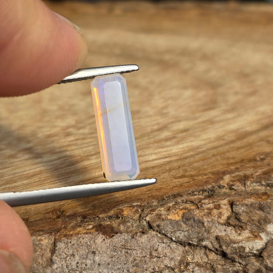1.68ct Emerald Cut Faceted Australian Opal