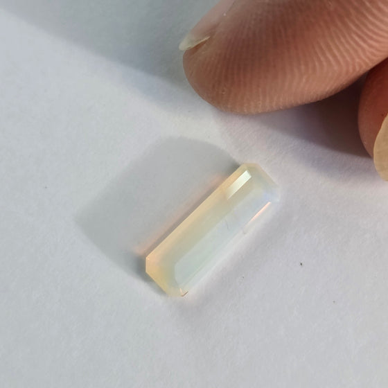 1.68ct Emerald Cut Faceted Australian Opal