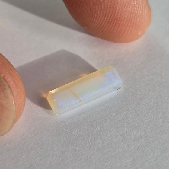 1.68ct Emerald Cut Faceted Australian Opal
