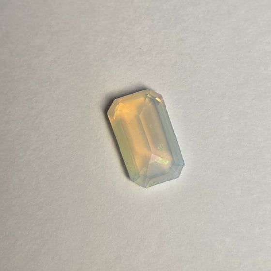 1.13ct Emerald Cut Faceted Australian Opal