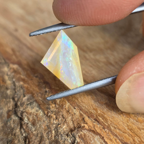 2.20ct Free-form Cut Faceted Australian Opal