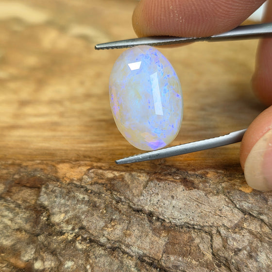 8.32ct Oval Rose Cut Faceted Australian Opal