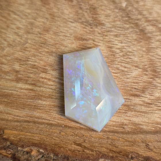 11.21ct Shield Rose Cut Faceted Australian Opal