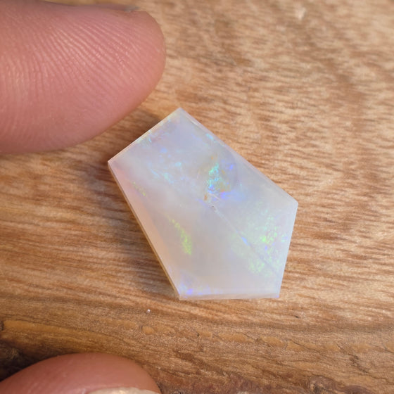 11.21ct Shield Rose Cut Faceted Australian Opal