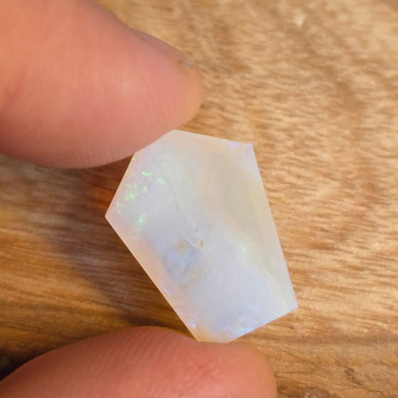 11.21ct Shield Rose Cut Faceted Australian Opal