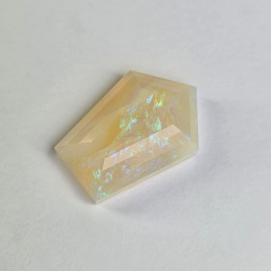 11.21ct Shield Rose Cut Faceted Australian Opal