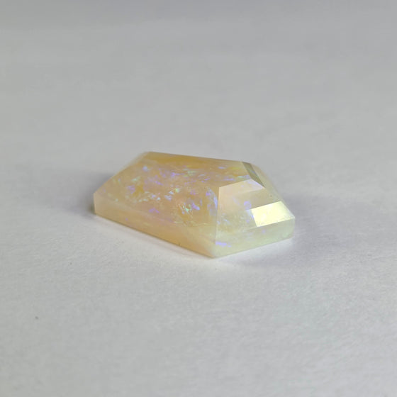 11.21ct Shield Rose Cut Faceted Australian Opal