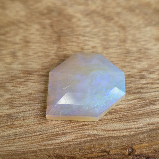 8.66ct Shield Rose Cut Faceted Australian Opal