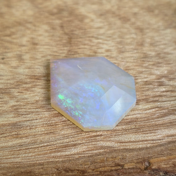 8.66ct Shield Rose Cut Faceted Australian Opal