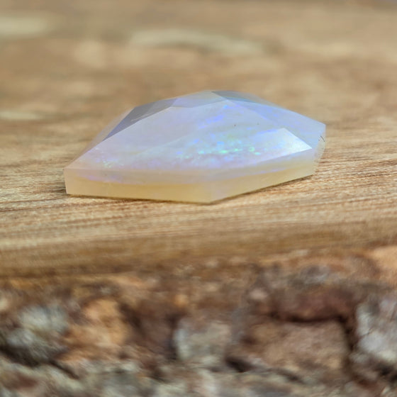 8.66ct Shield Rose Cut Faceted Australian Opal