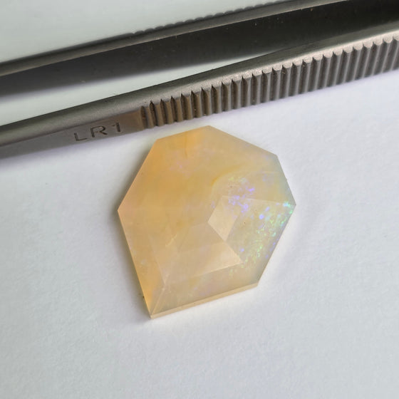 8.66ct Shield Rose Cut Faceted Australian Opal