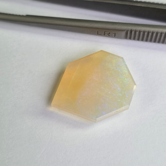 8.66ct Shield Rose Cut Faceted Australian Opal