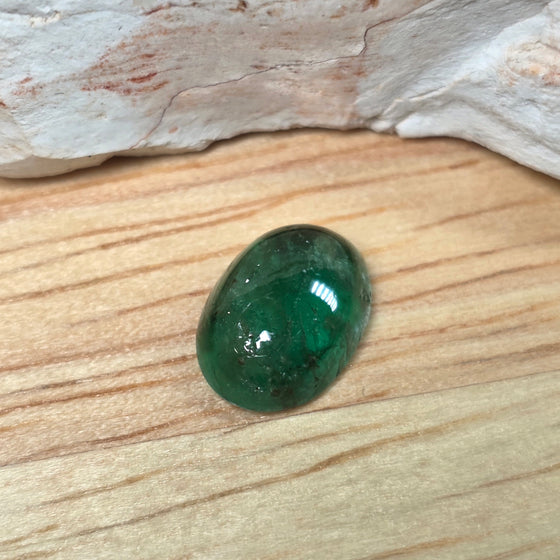 2.91ct Oval Cabochon Cut Madagascar Emerald