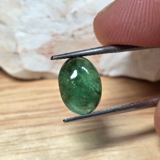 2.91ct Oval Cabochon Cut Madagascar Emerald