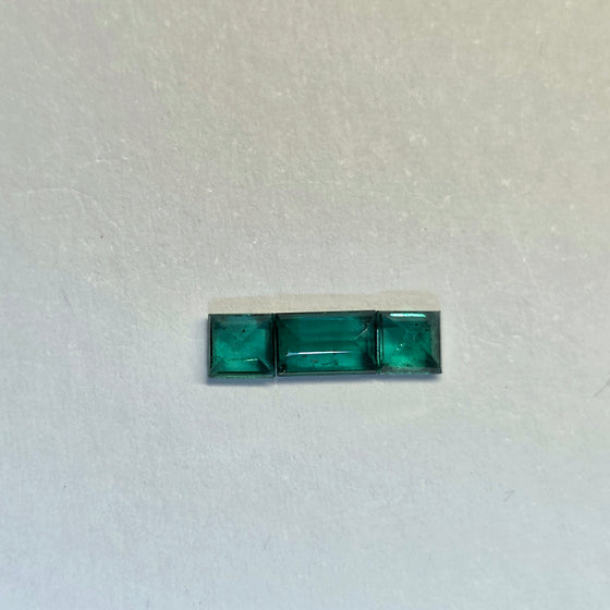 0.60ct TW Square & Baguette Cut Colombian Emerald Parcel