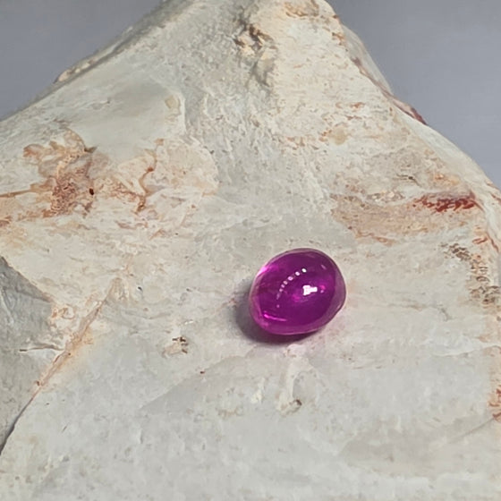 1.24ct Burmese Oval Cabochon Cut Pinkish Ruby (No heat)