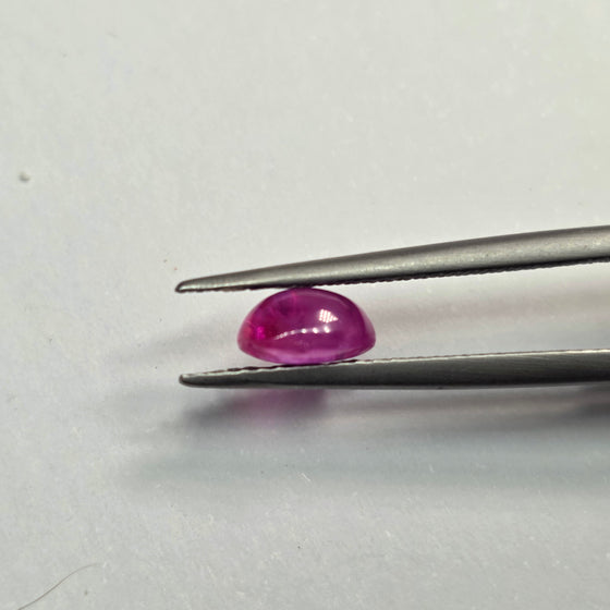 1.24ct Burmese Oval Cabochon Cut Pinkish Ruby (No heat)