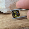 3.09ct Green/Brown Tourmaline Square Cushion Cut