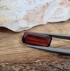 4.86ct Dark Orange Red Tourmaline Emerald Cut