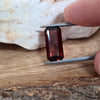 4.86ct Dark Orange Red Tourmaline Emerald Cut