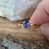 0.63ct Colour-Shift Blue Violet Silky Sapphire Pear Cut (No Heat)