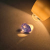 0.63ct Colour-Shift Blue Violet Silky Sapphire Pear Cut (No Heat)