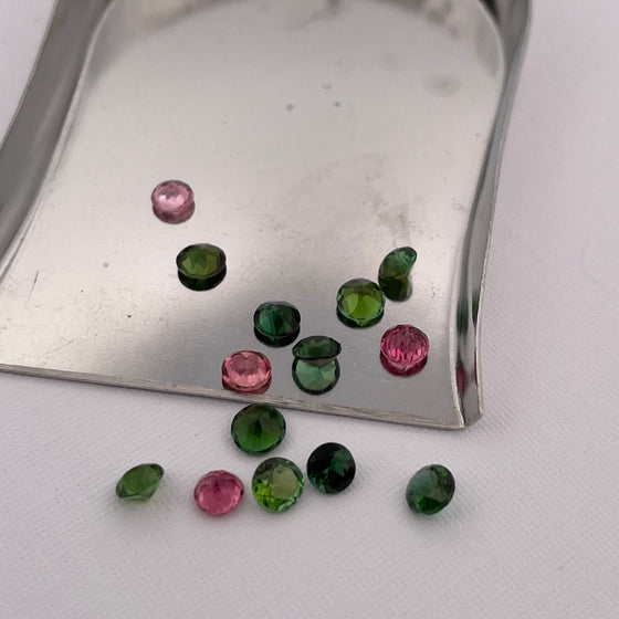 3.45ct TW Round Cut Tourmaline Parcel
