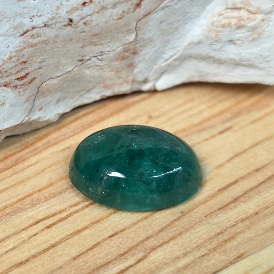 3.59ct Oval Cabochon Cut Madagascar Emerald