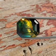  21.46ct Unheated Emerald Cut Parti Sapphire