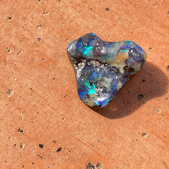8.40ct Freeform Heart Shape Boulder Opal
