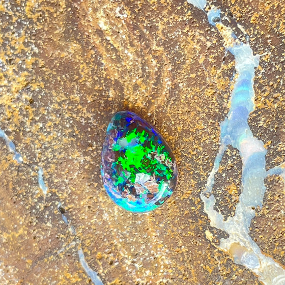 2.05ct Pear Cut Boulder Opal