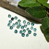 This parcel of 27 round cuts of natural unheated tourmaline ranges from light green to pale teal blue.&nbsp; They are all eye clean. The depth varies.