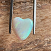 4.35ct Heart Shape Crystal Opal, this piece shows green, pink and gold running diagonally across the heart. A really stunning stone.
