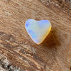 3.40ct Heart Shape Crystal Opal. This small heart has an overall clear golden blue colour, very soft and pretty.