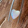 3ct Heart Shape Crystal Opal, this heart shaped opal has a great flash of bright green on one side, with more green and purple sparkle through it.