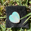 3.10ct Heart Shape Crystal Opal8.40ct Freeform Boulder Opal. A very pretty well shaped heart with a streak of pink running through the centre and apple green on the sides. 