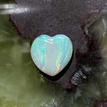  3.10ct Heart Shape Crystal Opal8.40ct Freeform Boulder Opal. A very pretty well shaped heart with a streak of pink running through the centre and apple green on the sides. 