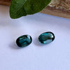 This parcel of 2 oval cut natural unheated tourmaline are a rich dark teal blue.  They are eye clean. The stones are very slightly different in colour and shape. Responsibly sourced.