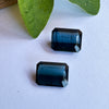 This parcel of 2 natural unheated tourmaline are mid to dark blue/teal, one stone is slightly darker than the other.  They are close but not exactly the same size and shape as one stone has a longer keel.