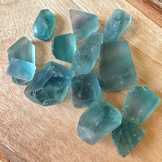 80g Teal Blue Green Fluorite Rough Parcels