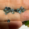 This parcel of 27 round cuts of natural unheated tourmaline ranges from light green to pale teal blue.&nbsp; They are all eye clean. The depth varies.