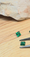 0.33ct TW Square Cut Colombian Emerald Parcel