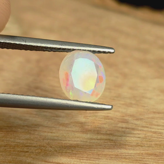 1.41ct Oval Cut Faceted Australian Opal
