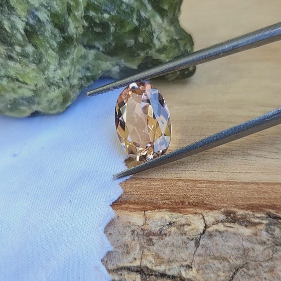 2.40ct Pale Pink Peach Oval Cut Tourmaline