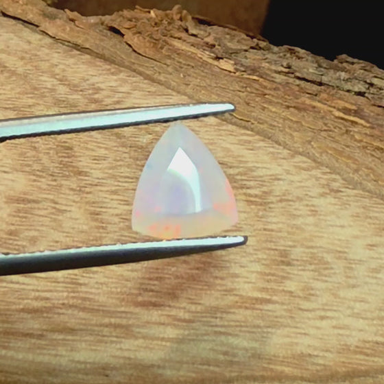 2.06ct Triangular Cut Faceted Australian Opal