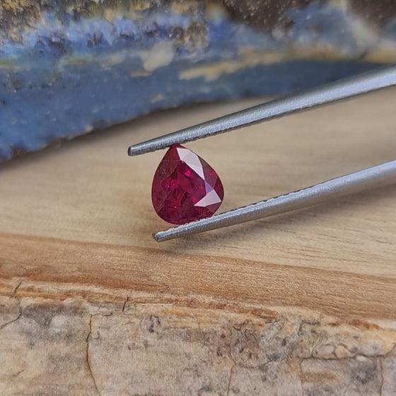 0.93ct Pear Cut Ruby