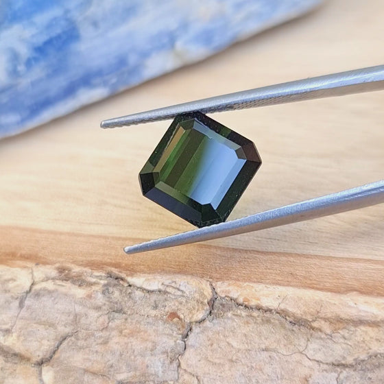 6.21ct Dark green Emerald Cut Tourmaline