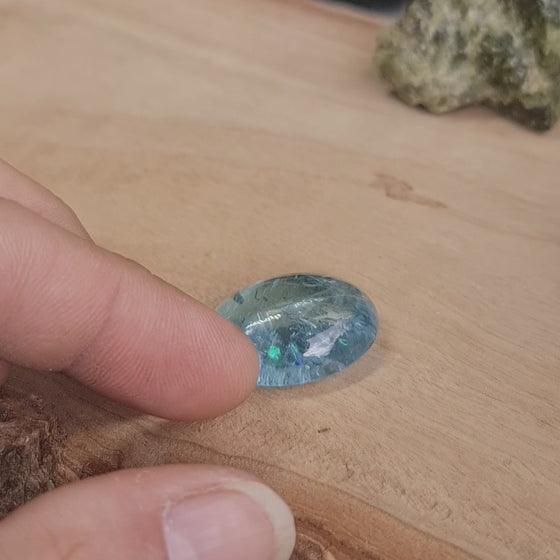 34.47ct Aquamarine Oval Cabochon Cut