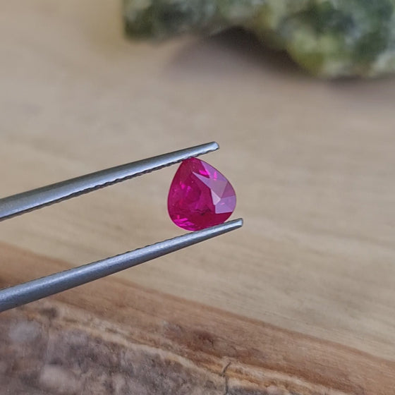 0.83ct Pear Cut Ruby